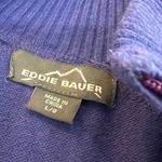 Eddie Bauer women’s 1/2 zip purple sweater large Photo 1