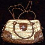 Rattan/faux alligator purse Tan Photo 0