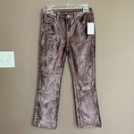 Free People NWT  Velvet Crop Pants Taupe Size‎ 26 Photo 4