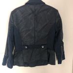 Cache  Mixed Media Moto Jacket Navy Blue 0 Photo 3
