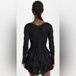 Love Shack Fancy  Black Textured Boreno Mini Dress New Size Small Photo 3