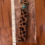 Free People  Leopard Print Keychain with Turquoise Accent Photo 1