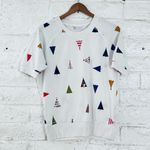 LuLaRoe Vintage  Jane Short Sleeved Sweatshirt Holiday Christmas Trees S Photo 1