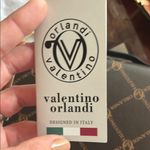 Valentino Orlandi Brown and Tan Crossbody Bag with Monogram Photo 3