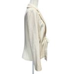 Bloomingdales Bloomingdale’s Ivory Wool Blazer with Lace Tie Front – Size 10 Romantic Bridal Photo 1
