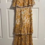 Monique Lhuillier ML  Cream and Gold Lace Dress Photo 1