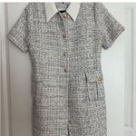 Endless Rose  Blue and White Tweed Dress Photo 2