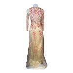 MEIER Women’s Illusion Long Sleeve Embroidery Prom/Formal Dress – Size 8 NWT Red Photo 2