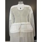 FP Movement Under The Sea Jacket Womens Large White Mesh Longline Convertible Photo 8