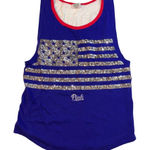 PINK - Victoria's Secret  Womens Red White Blue American Flag Tank Top, Size XS‎ Photo 0