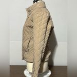 Calvin Klein  XS Tan lightweight puffer Women's Jacket High neck front zip & snap Photo 2