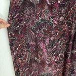 Anthropologie  Maeve Lisabetta Maxi Dress Paisley Print Purple Wine Size S Photo 9