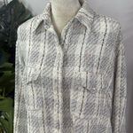 IRO Paris tweed open front shirt jacket with pearl snap buttons Photo 3