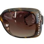Nine West Tortoise Shell Sunglasses Clear Rhinestone Accents Vacation Summer Photo 1