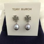 Tory Burch Kira Pave Pearl Drop Earring Photo 0