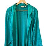 Victoria's Secret  Women's Gold Label Vintage Emerald Green Lingerie Robe Photo 5
