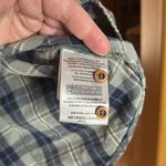 Burton Durable Goods Green/Blue Flannel Plaid Button Down Shirt Size XS Photo 5