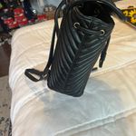 ZARA faux leather black quilted gold lion head medium backpack Photo 9