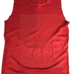 Doncaster Women’s Sleeveless Wool Sweater Top Brick Red 100% Wool Lg Pre-owned Photo 0