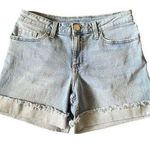 Riders By Lee Indigo stretch denim jean shorts with raw edge cuffs and zip fly Photo 0