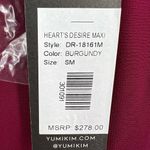 Yumi Kim Maxi Dress Small Heart's Desire Burgundy Ruffle Special Occasion New Photo 7