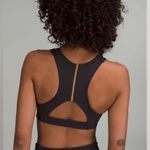 Lululemon Tough Train High-Neck Sports Bra Black Orange Soda Sz 10 Photo 1