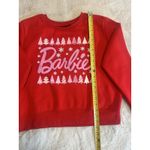 Barbie Christmas Sweatshirt – Red pullover with pink Barbie Logo Size L Size L Photo 5
