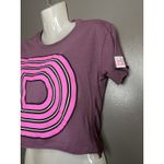 Dazed Shirt XS Purple Cropped Letter D Graphic Geometric Tee T Photo 2