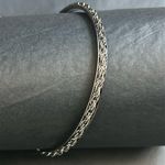 Women’s vintage silver tone dainty chainlink bangle bracelet one‎ size Photo 1