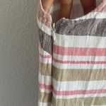 Chelsea & Theodore Cotton Striped Dress Fringe Boho Coastal Medium Photo 4