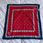 Avon Red and Blue Floral Bandana Sweet Honesty Country Western Design Photo 2