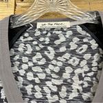 Free People  Friday Night Long Sleeve Tee Contrast Sleeves V Neck Size XS Photo 4