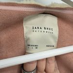 ZARA Tan Faux Suede Teddy Sherpa Jacket Coat Oversized Size Large Pink Photo 1