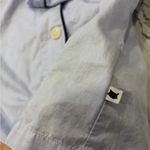 Light Blue Pajama Top with navy Accents Size XS Photo 3