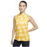 Nike Golf Dri-FIT Women's Sleeveless Printed Polo Top Yellow Size M NWT Photo 5