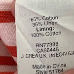 J.Crew  women’s‎ size 0 linen blend pencil skirt, striped, zip closure Photo 3