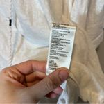 Free People Market Embroidered White V-Neck Tee Top Boho Flowy Medium Photo 9