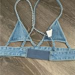 SheIn Denim Pearl Strap Bralette Photo 1