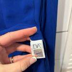 Diane Von Furstenberg  100% Silk Blue Blouse Photo 4