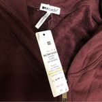 LA Made NWT Lightweight Slashed Zip Up Hoodie Sweatshirt Short Sleeve Ruched szL Photo 7