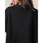 NEW Crew Neck Pullover Oversized Sweatshirt Mini Dress S Black Photo 3