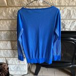 Nike  Dri-Fit Royal Blue White Women's Long Sleeve Top Small Photo 6