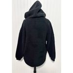 Victoria’s Secret Pink Women's Half Zip Pullover Sherpa Hoodie Black Size Medium Black Photo 9