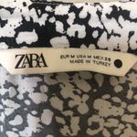 ZARA  Claris Back & White V-Neck Long Sleeve Ruffle Hem Women’s Mini Dress Size M Photo 10