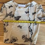 Nectar NWT  Sheer Cream and Black Long Sleeve With Butterfly Print XS Photo 3