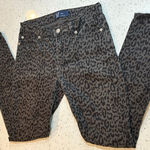Gap DENIM CHEETAH PRINT BLACK AND GRAY LEGGING WOMEN SIZE 0 Photo 0