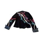 1849 Authentic Ranchwear Show Jacket Rhinestone Western Full Zip Black Buckle Size M Photo 3