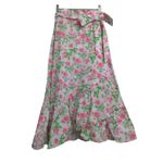 Hill House The Mirabel Skirt Pink Roses Wrap Midi Cotton XS New Photo 2