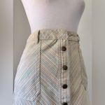 Pilcro and the Letterpress Anthropologie  Multicolored Striped Button Front Skirt Photo 3