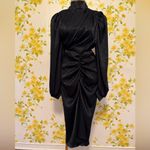 Classy Black satin jacquard Mini Dress size M Size M Photo 6